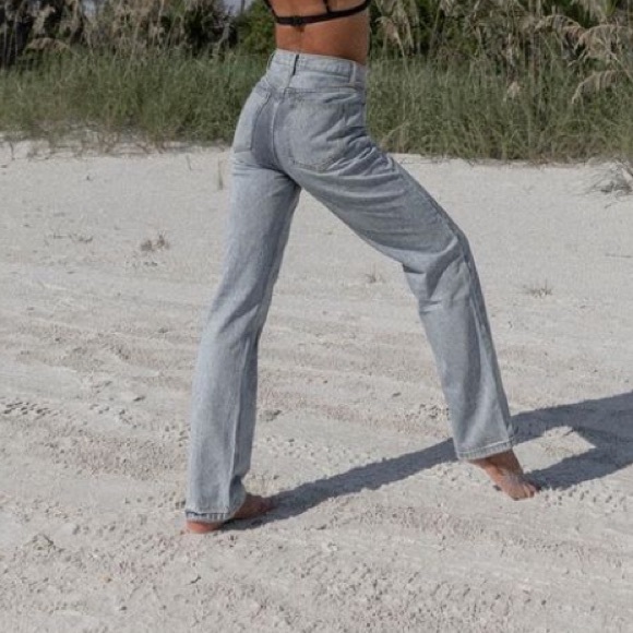 PRINCESS POLLY asymmetrical baggy jeans - Picture 2 of 3